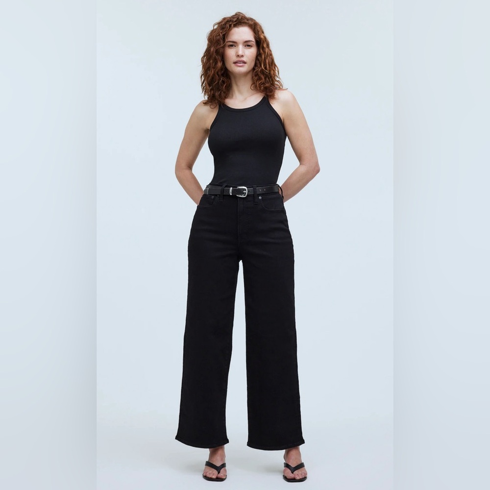 NEW Madewell Size 26 (4) Curvy Perfect Vintage Wide-Leg Jean Black Rinse NWT